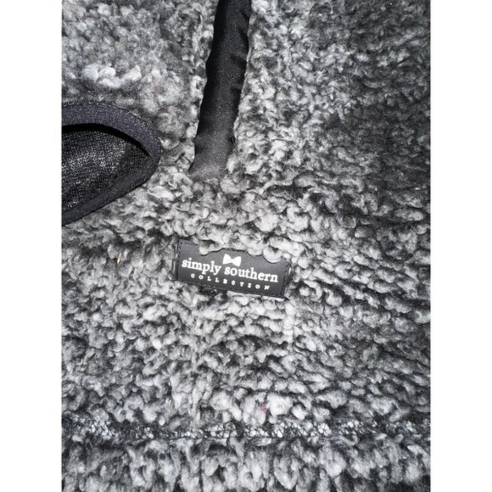 Simply Southern Sherpa‎ Coat Jacket Grey Size: Medium - Picture 3 of 3